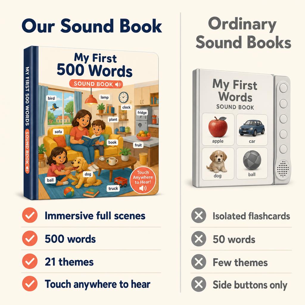 Comparison of our sound book versus other sound books